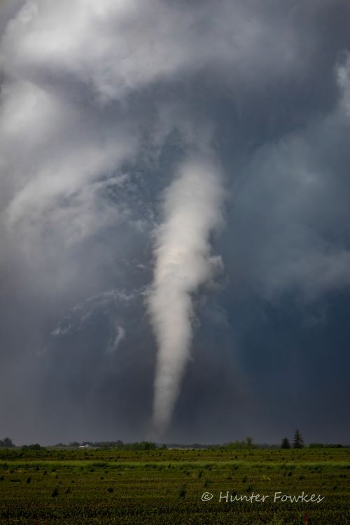 A tornado near Carbon, Iowa, as photographed by Hunter Fowkes.