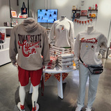 Clothing on display at Innovate 1858 store in Student Innovation Center