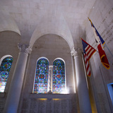 Flags hanging in Gold Star Hall in Memorial Union